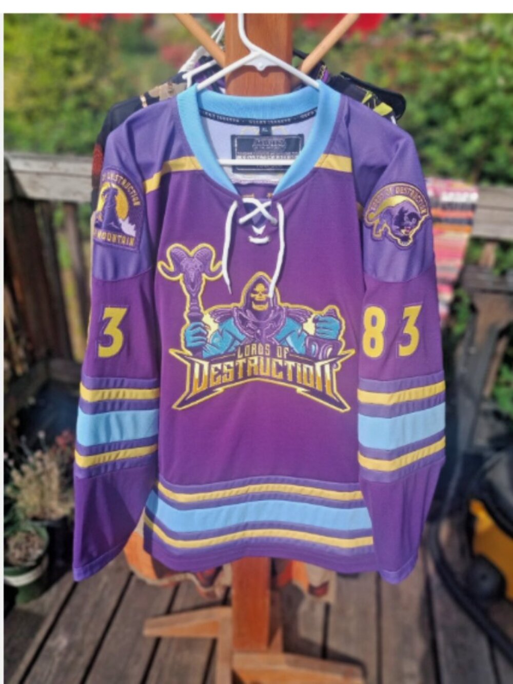 135/300 Masters of the Universe Lords of Destruction NHL style hockey jersey(XL)